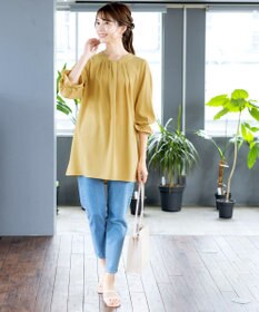 Tiaclasse L 【洗える】ボウタイ風チュニック