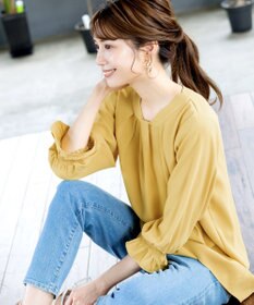 Tiaclasse L 【洗える】ボウタイ風チュニック