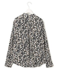 ICB 【WEB限定カラーあり・速乾・洗える】BackSatinAmunzen バンドカラーブラウス