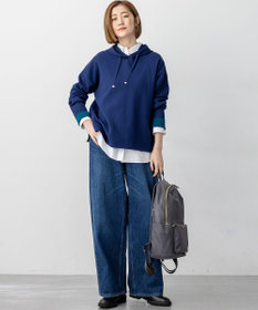 23区 L 【洗える】ダブルフェイスニット パーカー