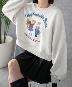 WEGO イラストプルオーバースウェット