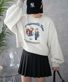 WEGO イラストプルオーバースウェット