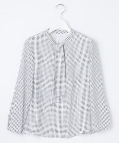 J.PRESS LADIES 幾何プリント ボウタイ カットソー