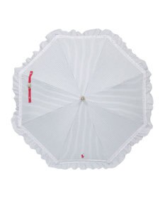 MOONBAT 【遮光/晴雨兼用日傘】POLO RALPH LAUREN(ポロ ラルフローレン) ストライプフリル 長傘 遮熱 UV