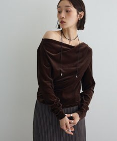 Green Parks シアーベロアオフショル長袖プルオーバー