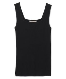 UNFILO スゴ機能 リブタンクトップ ブラック