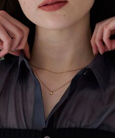 Phoebe 【金属アレルギー対応】2setスウィートハートネックレス　シャンパンゴールド