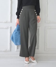 Feroux 【古畑星夏さん着用】パールポイントハイウエストセミワイド パンツ
