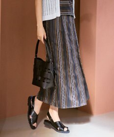 自由区 L 【カタログ掲載・セットアップ対応】マルチストライプジャカード スカート
