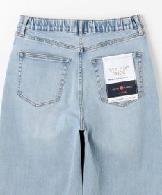 ANY 【大好評につき新色登場/洗濯機可/ウエストゴム/ストレッチ】ワイドデニムパンツ