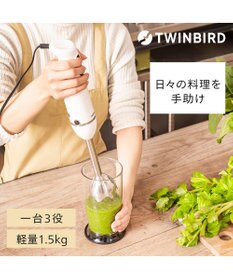 YAMATO テーブル＆キッチン 【TWINBIRD】ハンディーブレンダー  ホワイト  KC-4834W
