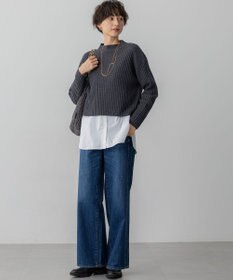 23区 L 【洗える】レイヤードニットツイン ワンピース