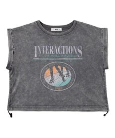 WEGO ヴィンテージウォッシュドロストデザインT