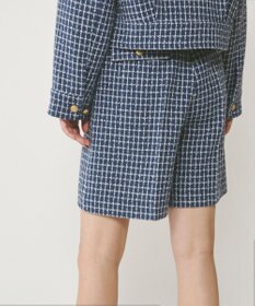 GRACE CONTINENTAL チェックツイードハーフパンツ
