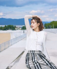 Tiaclasse シアーショートカーディガン