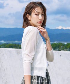 Tiaclasse シアーショートカーディガン