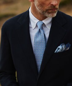 GOTAIRIKU 【日本製】ネクタイ_小紋×ドット柄