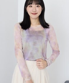 AMERICAN HOLIC ニュアンス柄プリントシアープルオーバー