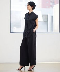 ICB 【接触冷感・洗える】サテンヨウリュウ フレンチスリーブシャツ