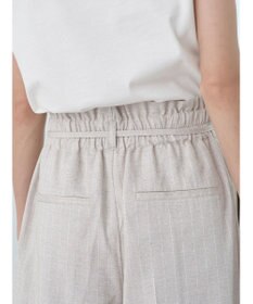 earth music&ecology リネンライクテーパードパンツ（ストライプ）