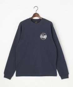 JOSEPH ABBOUD MOUNTAIN LONG SLEEVE FRONTIER GRAPPHIC T-SHIRT ネイビー