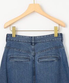 組曲 S ライトデニム ビット付きフレアスカート