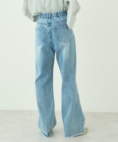 earth music&ecology フロントシームセミフレアデニムパンツ