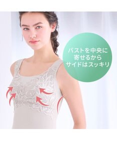 BRADELIS New York 【BRADELIS NewYork peace】シルク混素肌しっとりハッピーバストキャミ26 補正下着 カップ付き ブラトップ ブラキャミソール シェイパー