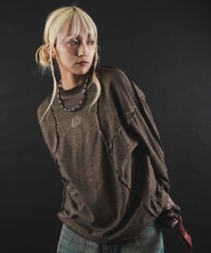 WEGO 【ユニセックス着用ITEM】MA55IVE　コールドダイスウィッチングロゴT（LS）