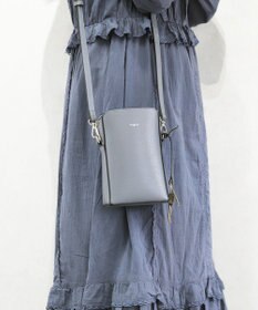 style code 【Ungrid/アングリッド】キーリングチャーム付き　スマホ＆パスポート入れ　縦長ミニポシェット