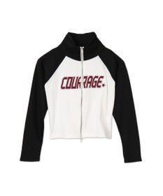 WEGO ダブルジップワッペンロゴラグランロンT