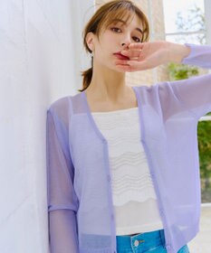 Tiaclasse シアーショートカーディガン