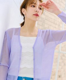 Tiaclasse シアーショートカーディガン