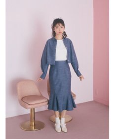 earth music&ecology ドットボタン５分袖リブプルオーバー