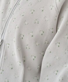 earth music&ecology 【予約】【綿100％】ダブルジップワッフルカーディガン