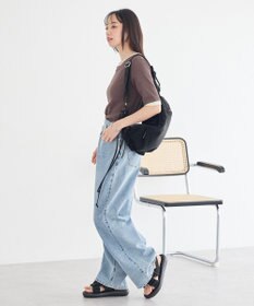 earth music&ecology ギャザークロスサンダル