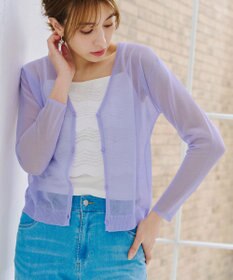 Tiaclasse シアーショートカーディガン