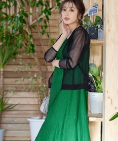 Tiaclasse シアーショートカーディガン