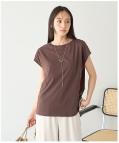 earth music&ecology 【遮熱・接触冷感・UVカット】フレンチスリーブTシャツ