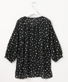 自由区 【セットアップ可】ドットプリント スキッパーブラウス