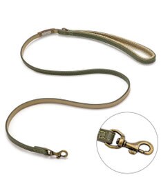 PET PARADISE ペットパラダイス 合皮 リード 《カーキ》 小型犬 SS～S