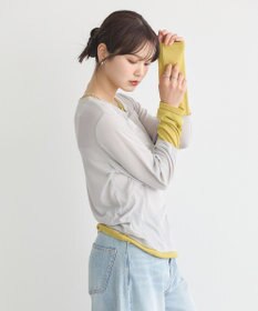 earth music&ecology レイヤードシアープルオーバー