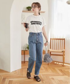 WEGO 【ANGIE VINTAGE】フロッキーロゴプリントTシャツ