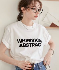 WEGO 【ANGIE VINTAGE】フロッキーロゴプリントTシャツ