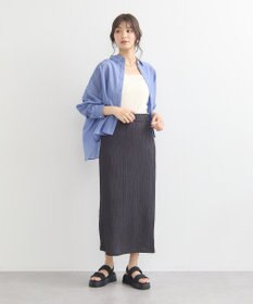 earth music&ecology ワイドシルエットシアーシャツ