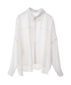 earth music&ecology ワイドシルエットシアーシャツ