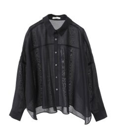 earth music&ecology ワイドシルエットシアーシャツ