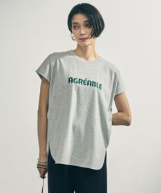 UNFILO BEAUTY FORM-T cotton ロゴ フレンチスリーブ Tシャツ TOPグレー