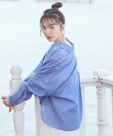 earth music&ecology ワイドシルエットシアーシャツ