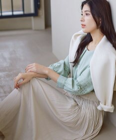 Tiaclasse 【安田美沙子さん着用・洗える】ヴィンテージサテンプリーツスカート